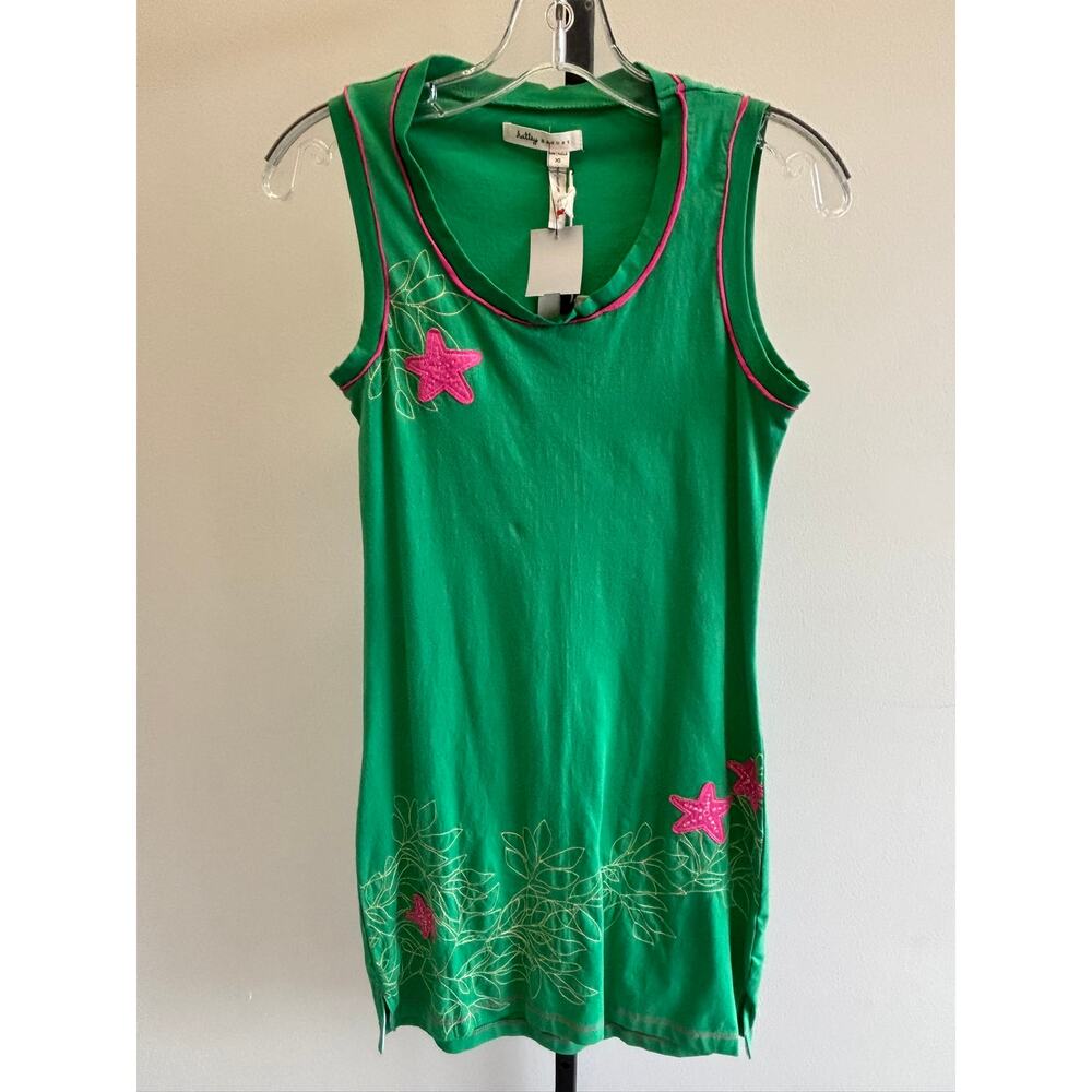 NWT Hatley Resort Women's Sleeveless Green Beach Coverup Size XS #20569